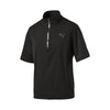 Puma Golf Men's Black Short Sleeve Rain Golf Popover