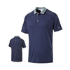 Puma Golf Men's Peacoat Blue Short Sleeve D_Vent Polo Cresting