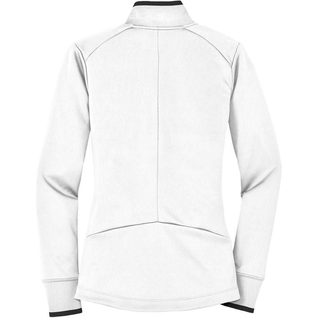 Nike Women's White Dri-FIT Long Sleeve Quarter Zip Shirt