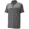Puma Golf Men's Puma Black Heather Cloudspun Pocket Golf Polo