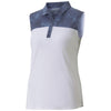 Puma Golf Women's Peacoat Tie Dye Blocked Sleeveless Golf Polo