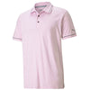 Puma Golf Men's Pink Lady Cloudspun Monarch Golf Polo (LS)