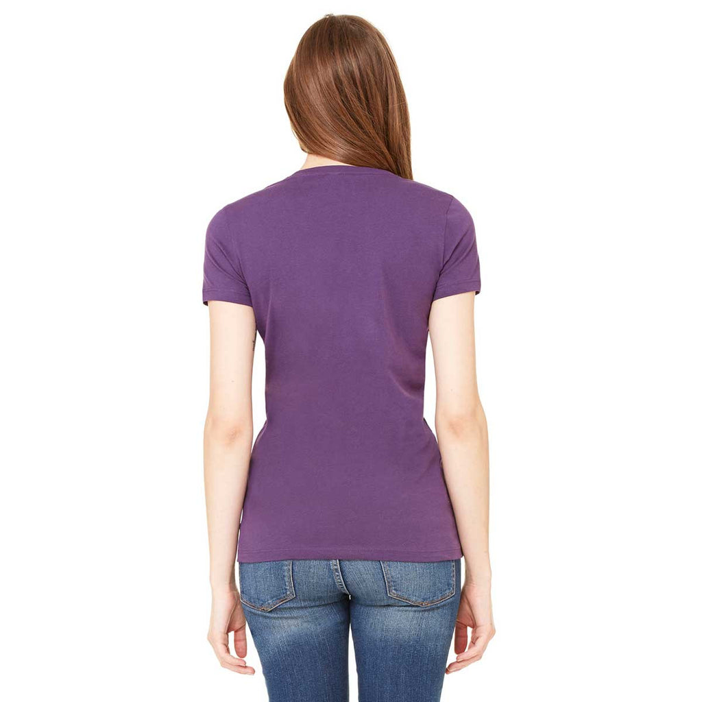 Bella + Canvas Women's Purple Jersey Short-Sleeve T-Shirt
