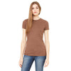Bella + Canvas Women's Heather Brown Jersey Short-Sleeve T-Shirt