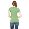 Bella + Canvas Women's Heather Green Jersey Short-Sleeve T-Shirt