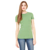 Bella + Canvas Women's Heather Green Jersey Short-Sleeve T-Shirt
