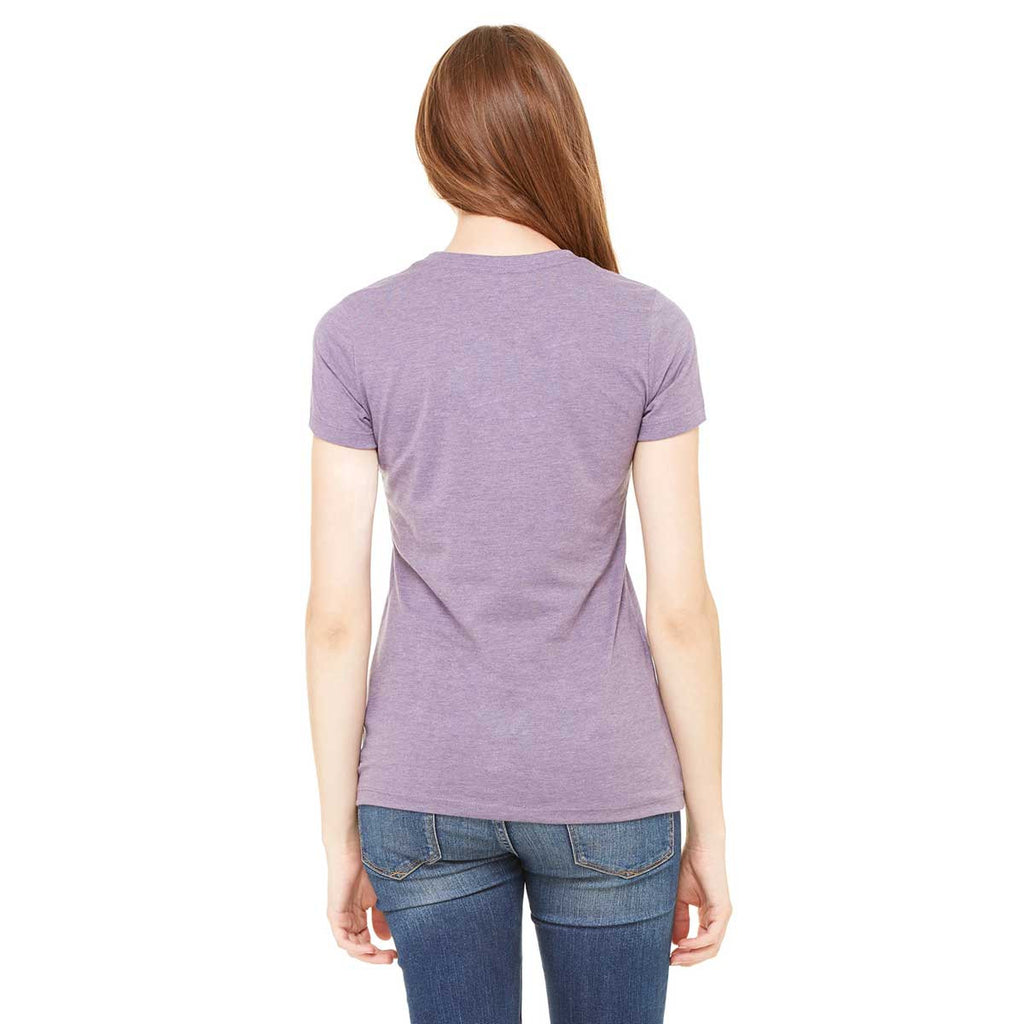 Bella + Canvas Women's Heather Purple Jersey Short-Sleeve T-Shirt