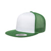 Yupoong Kelly/White Classic Trucker with White Front Panel Cap