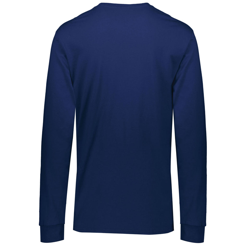 Russell Unisex Navy Classic Long Sleeve Tee