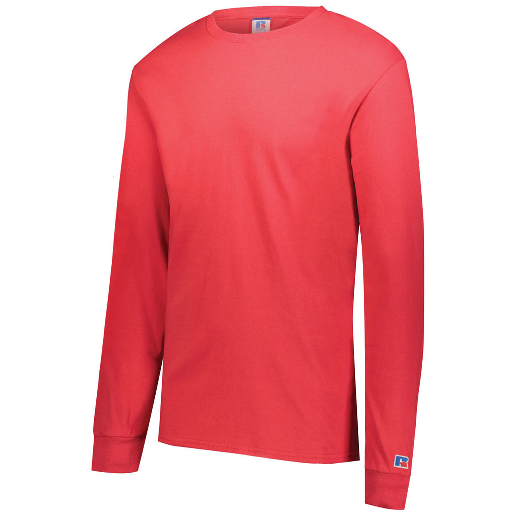 Russell Unisex True Red Classic Long Sleeve Tee
