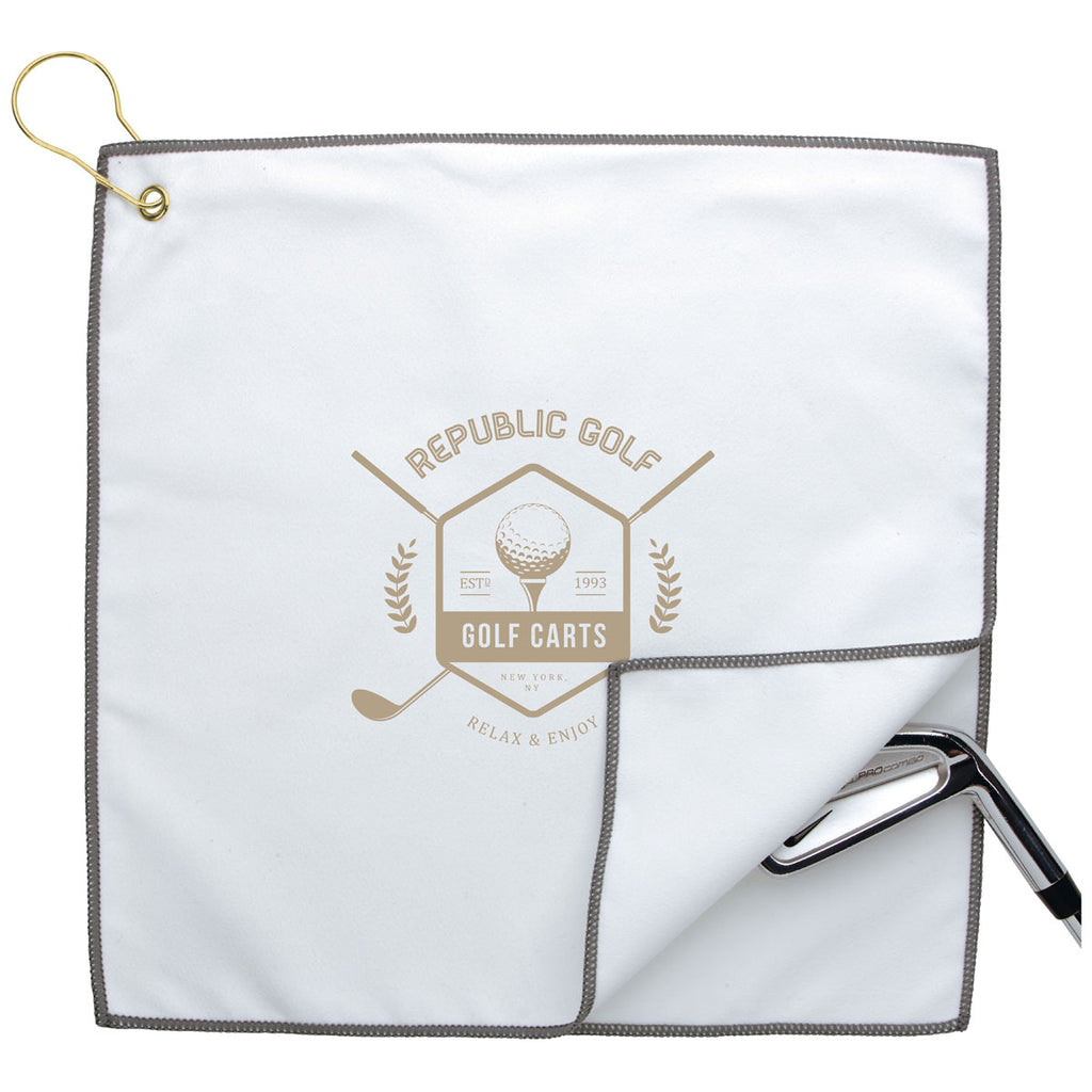 BIC White Double Layer Golf Towel