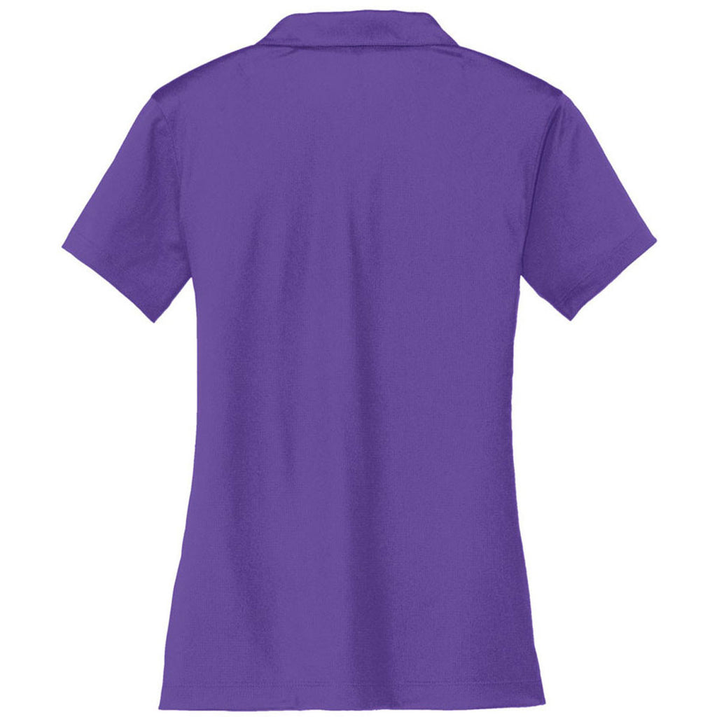 Nike Women's Court Purple Dri-FIT Short Sleeve Vertical Mesh Polo