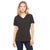 Bella + Canvas Women's Charcoal-Black Triblend Relaxed Jersey Short-Sleeve V-Neck T-Shirt