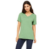 Bella + Canvas Women's Leaf Relaxed Jersey Short-Sleeve V-Neck T-Shirt