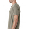 Next Level Men's Warm Grey Premium Fitted Sueded V-Neck Tee