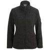 Edwards Women's Black Heather Sweater Knit Fleece Jacket