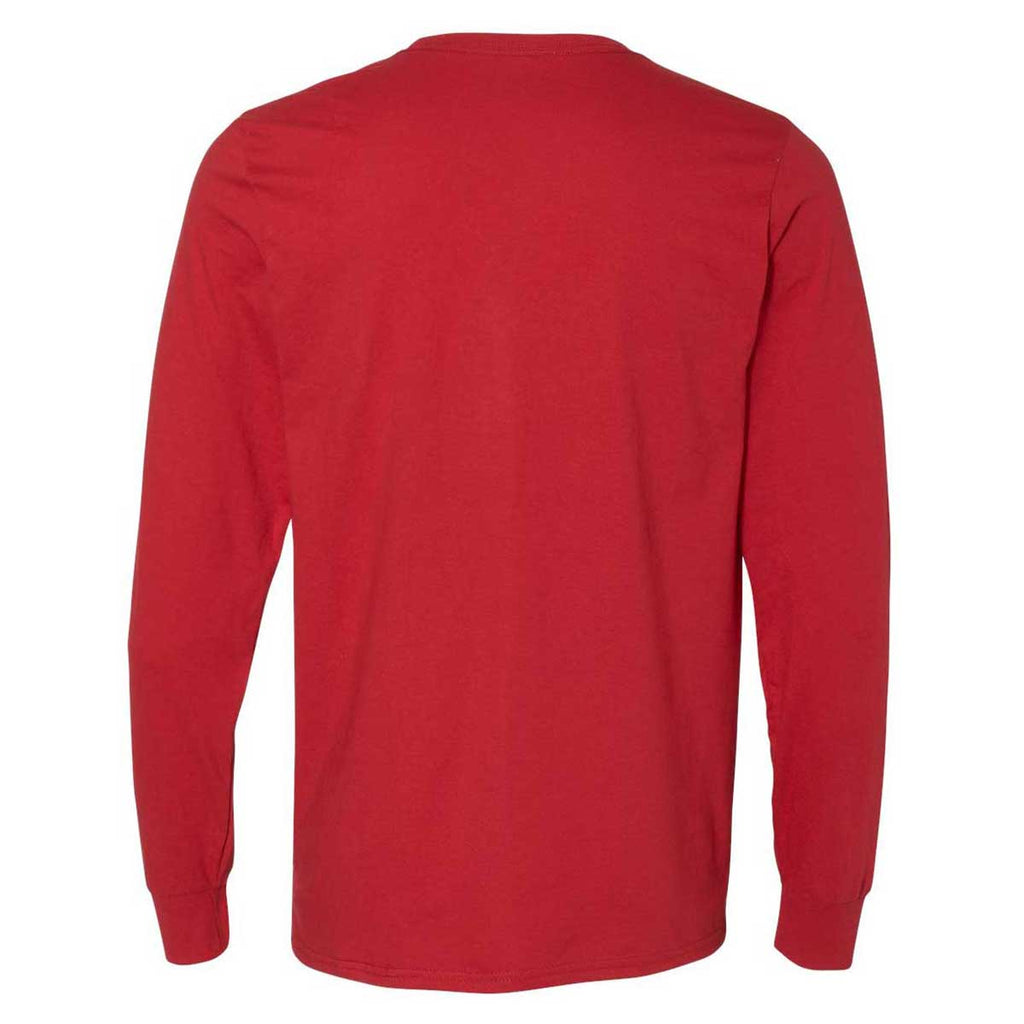 Russell Athletic Men's True Red Essential 60/40 Performance Long Sleeve T-Shirt