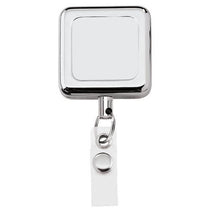 BIC Silver Square Metal Retractable Badge Holder