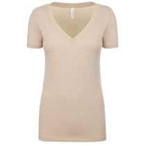 Next Level Women's Cream CVC Deep V Tee