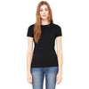 Bella + Canvas Women's Black Poly-Cotton Short-Sleeve T-Shirt