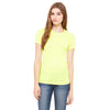 Bella + Canvas Women's Neon Yellow Poly-Cotton Short-Sleeve T-Shirt