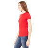 Bella + Canvas Women's Red Poly-Cotton Short-Sleeve T-Shirt
