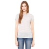 Bella + Canvas Women's White Marble Poly-Cotton Short-Sleeve T-Shirt