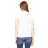 Bella + Canvas Women's White Poly-Cotton Short-Sleeve T-Shirt