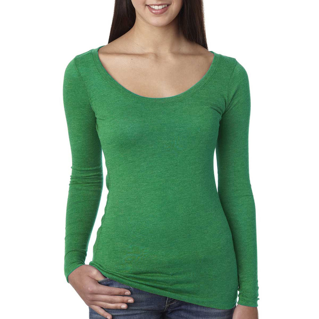 Next Level Women's Envy Triblend Long-Sleeve Scoop Tee