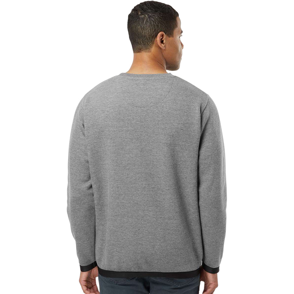 LAT Men's Granite Heather/Black The Statement Fleece Crewneck Sweatshirt