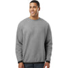 LAT Men's Granite Heather/Black The Statement Fleece Crewneck Sweatshirt