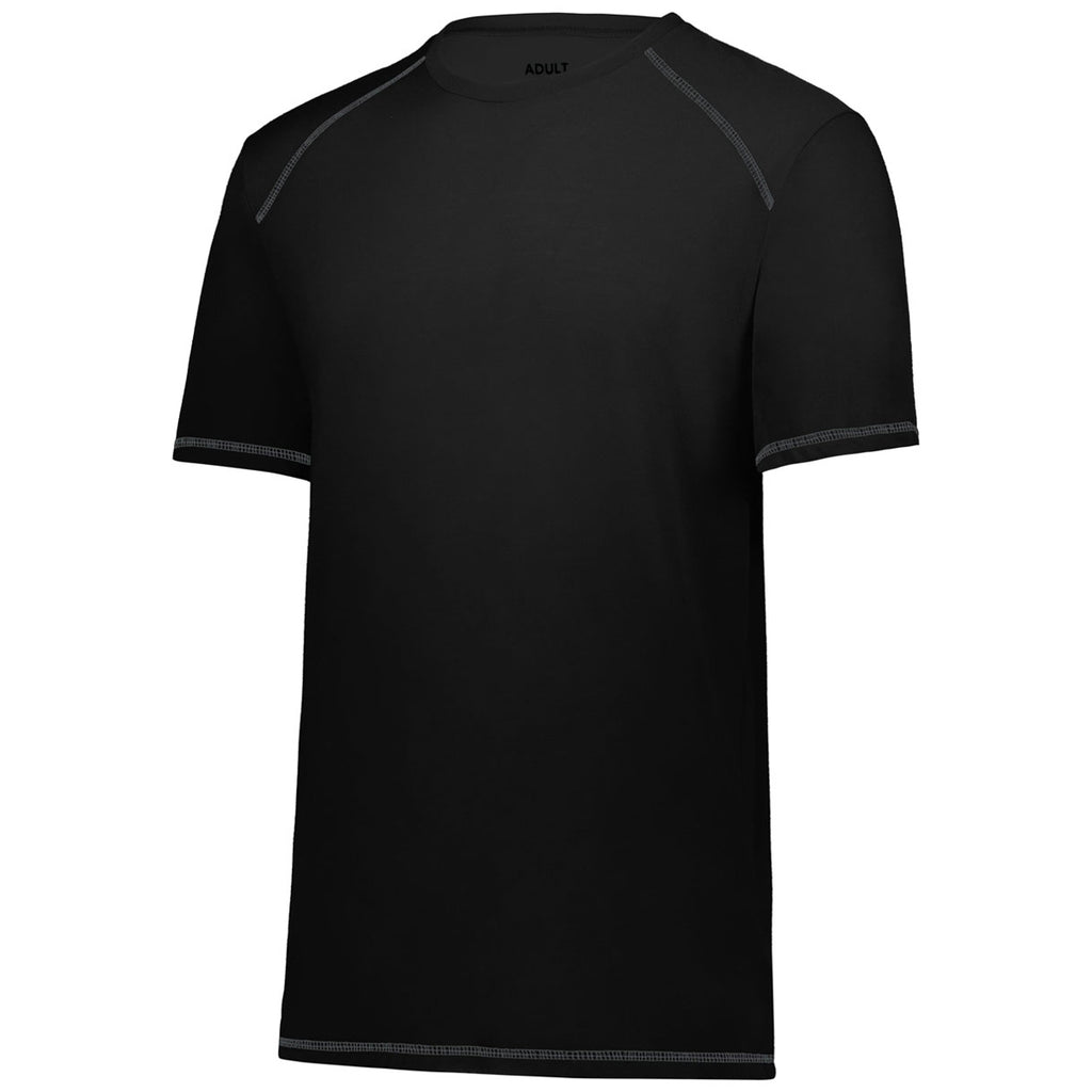 Augusta Sportswear Men's Black Super Soft-Spun Poly Tee