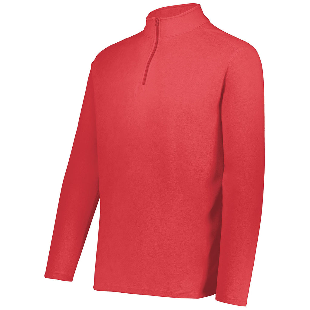 Augusta Sportswear Men's Scarlet Micro-Lite Fleece 1/4 Zip Pullover