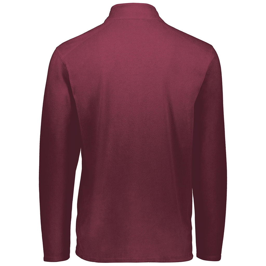 Augusta Sportswear Men's Maroon Micro-Lite Fleece 1/4 Zip Pullover
