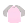 LAT Men's Pink/Vintage Heather Baseball Fine Jersey T-Shirt