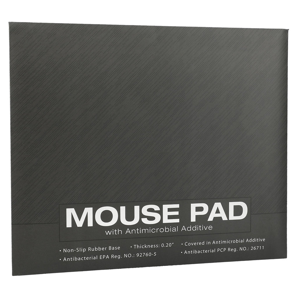 Leed's Black Mouse Pad with Antimicrobial Additive