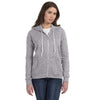 Anvil Women's Heather Grey Full-Zip Hooded Fleece