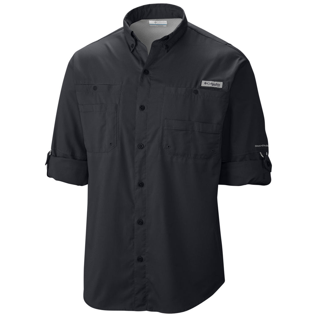 Columbia Men's Black PFG Tamiami II Long Sleeve Shirt