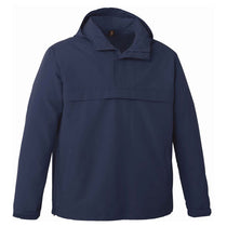 Landway Men's Navy Anorak Hooded 1/2 Zip Windbreaker