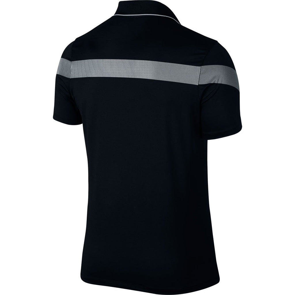 Nike Men's Black/Wolf Grey Momentum Framing Commander Polo