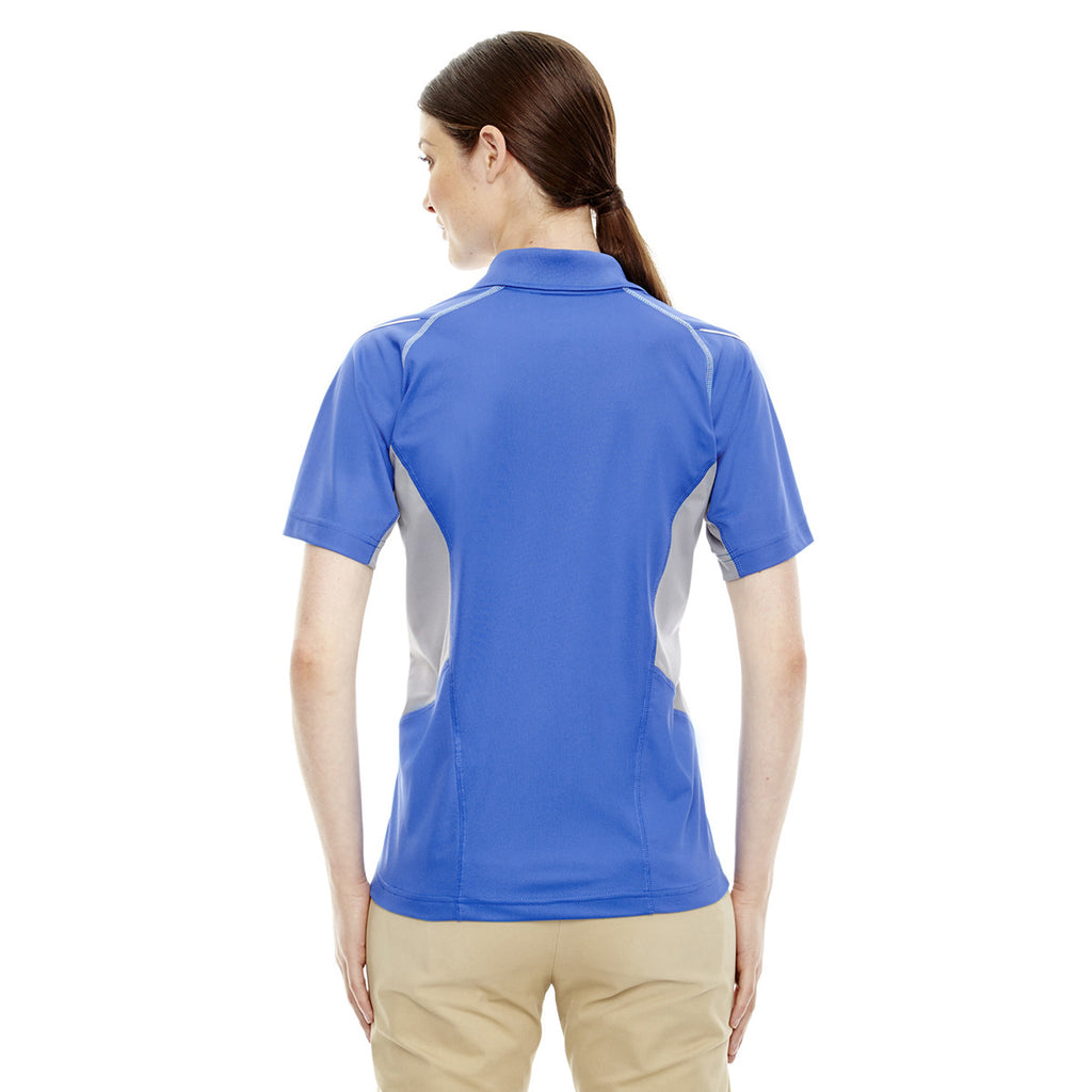 Extreme Women's Light Nautical Blue Eperformance Parallel Snag Protection Polo with Piping