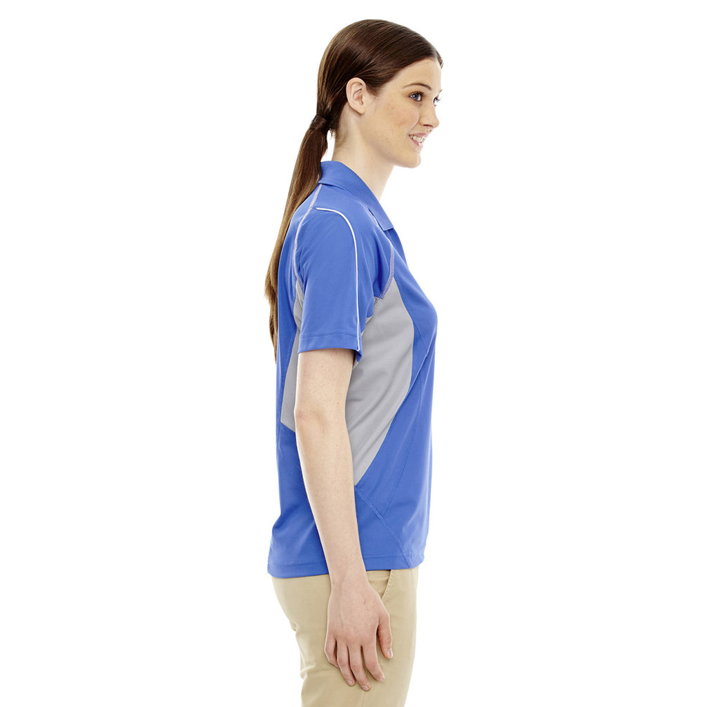 Extreme Women's Light Nautical Blue Eperformance Parallel Snag Protection Polo with Piping