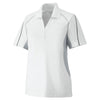 Extreme Women's White Eperformance Parallel Snag Protection Polo with Piping