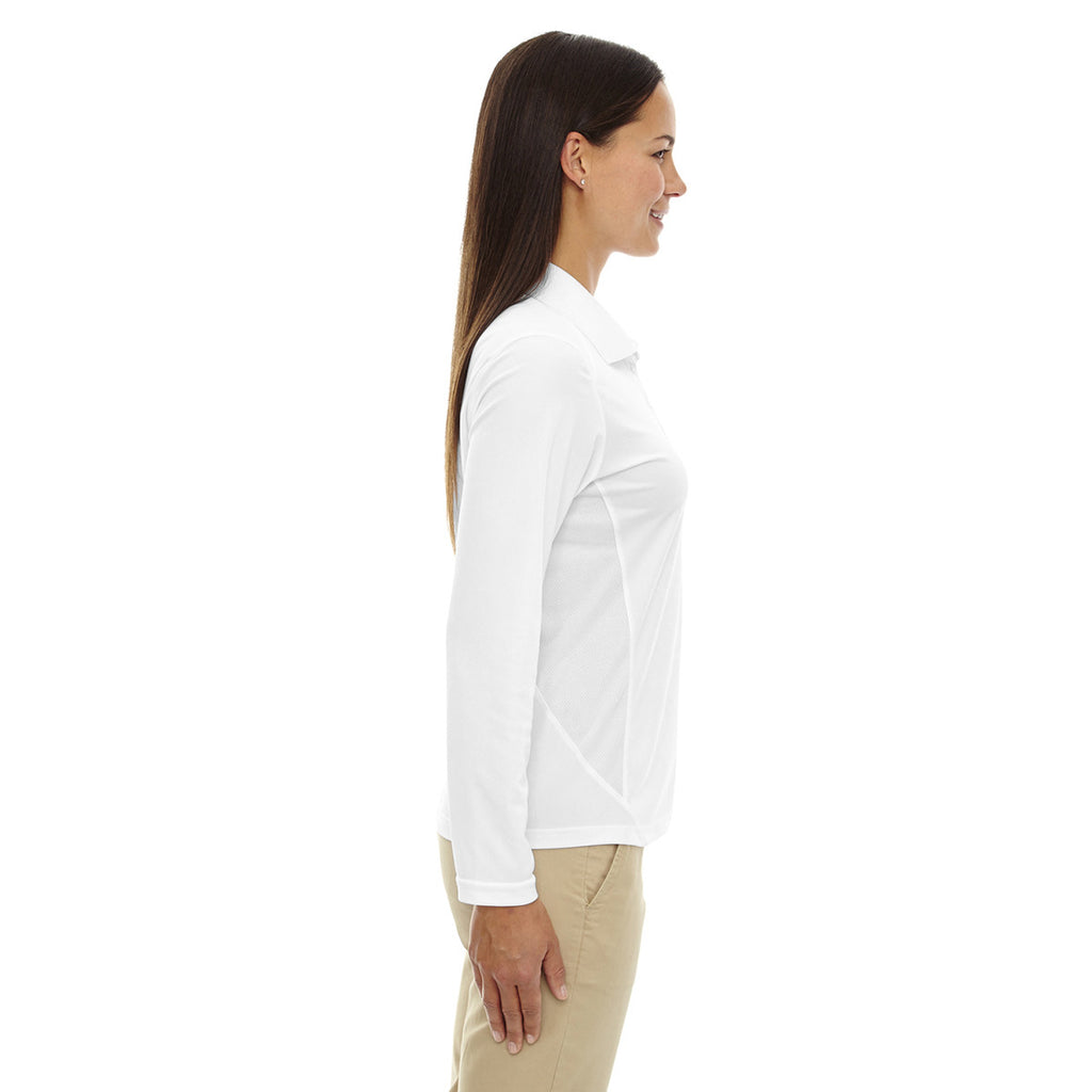Extreme Women's White Eperformance Snag Protection Long-Sleeve Polo