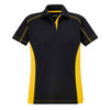 Extreme Women's Black/Campus Gold Eperformance Fuse Snag Protection Plus Colorblock Polo