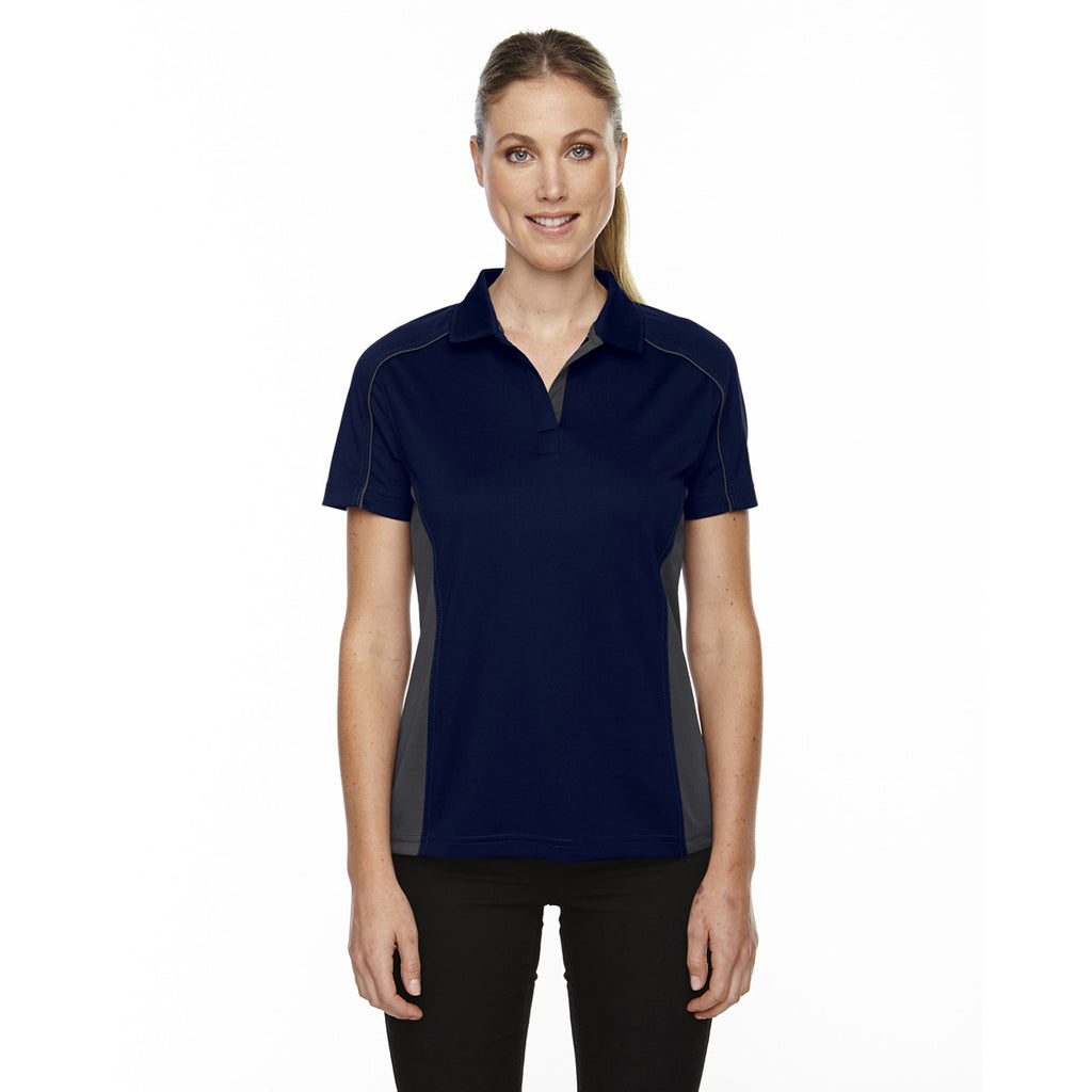 Extreme Women's Classic Navy Eperformance Fuse Snag Protection Plus Colorblock Polo