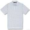 Polo Golf Men's French Navy/White Gingham Short-Sleeeve Woven Details Polo