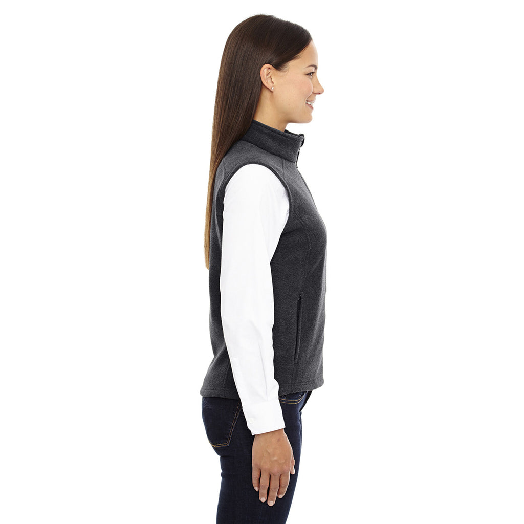 Core 365 Women's Heather Charcoal Journey Fleece Vest