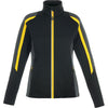 North End Women's Black/Campus Gold Strike Colorblock Fleece Jacket