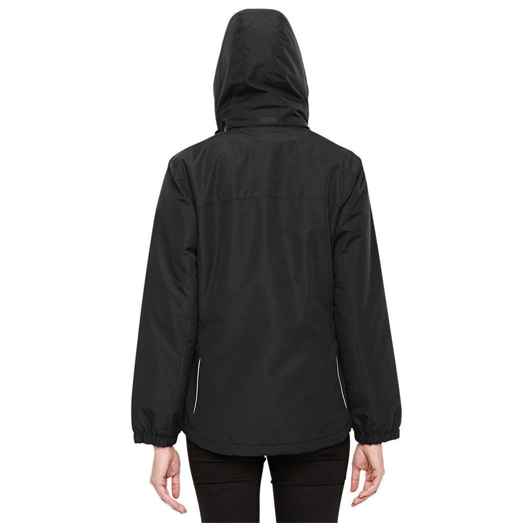 Core 365 Women's Black Profile Fleece-Lined All-Season Jacket